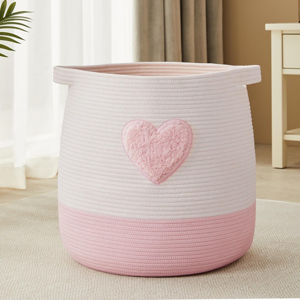 Baby Clothing Hamper - Różowy Kosz na Pranie dla Dzieci