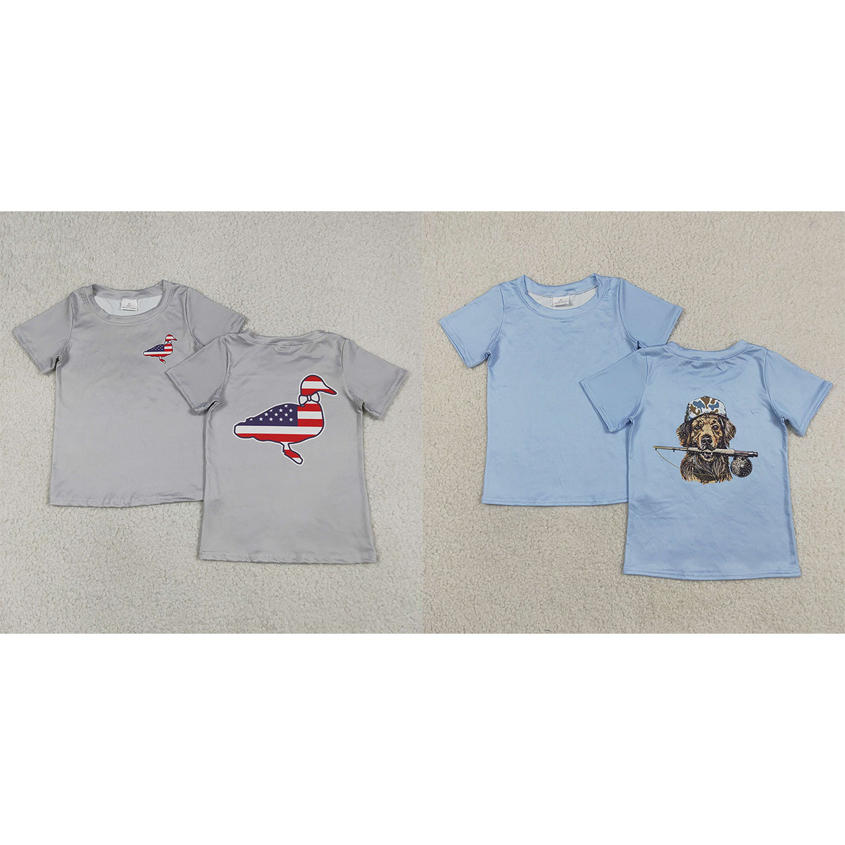 Szare koszulki z krótkim rękaw – Baby Clothing Wholesale recenzja i cena